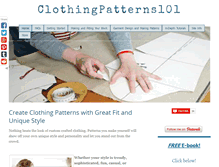Tablet Screenshot of clothingpatterns101.com